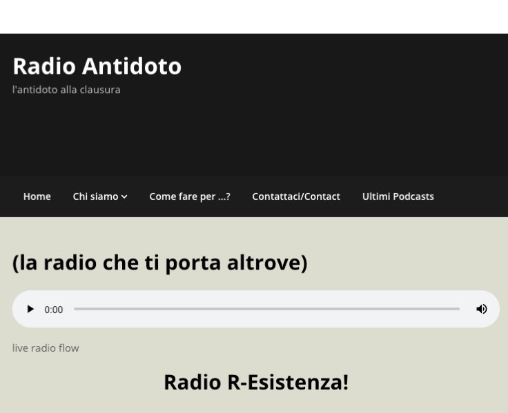 Radio Antidoto Community Site